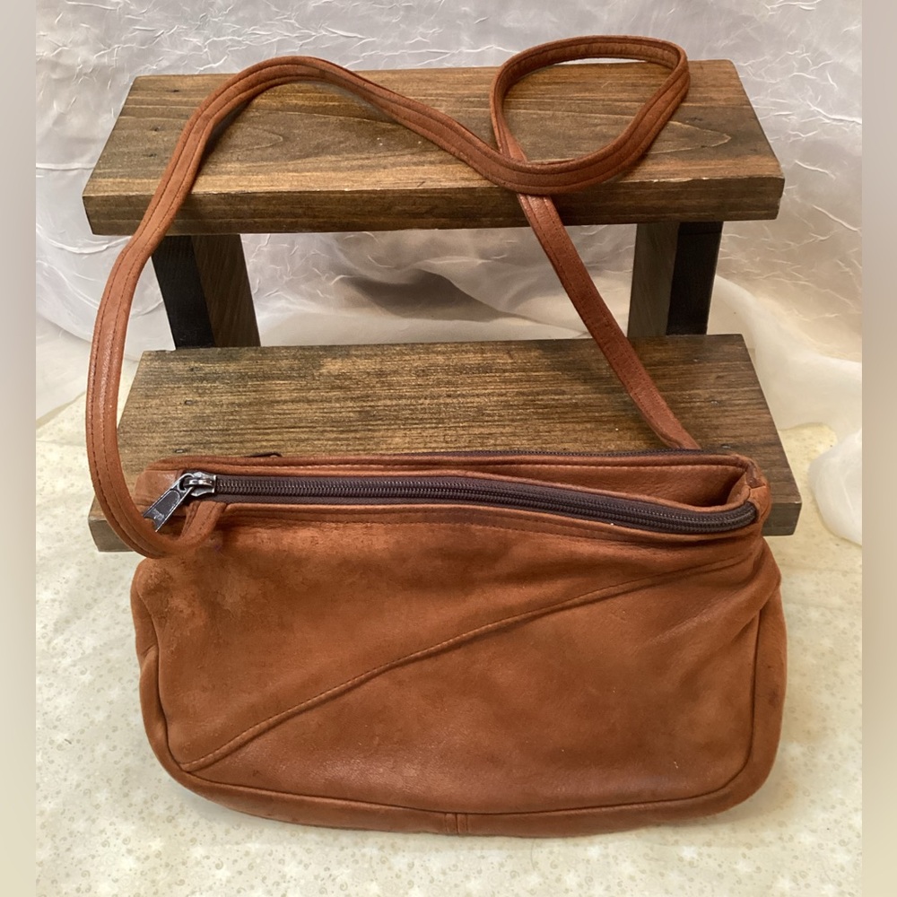 Chic Brown Leather Crossbody Bag